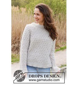 Damestrui in honingraatpatroon gemaakt van Drops Kid Silk