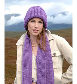 Muts in patentsteek gemaakt van Phildar Phil merinos 3,5