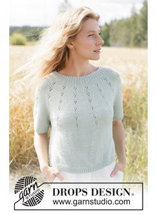 Gebreide damestrui met ronde pas en kantpatroon