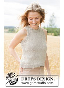 luchtige top van katoen en linnen 