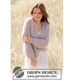 Damesvest gemaakt van Drops Kid Silk