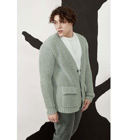 Herenvest gemaakt van Lang Yarns Merino plus