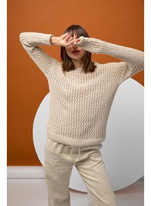 Damestrui met verticale golvende lijnen