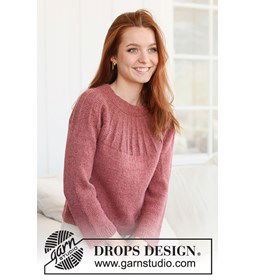 Damestrui met reliëfpatroon gemaakt van Drops Alpaca