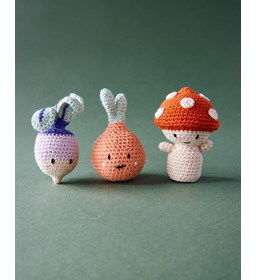 Groente trio gemaakt van Phildar Phil Coton 3