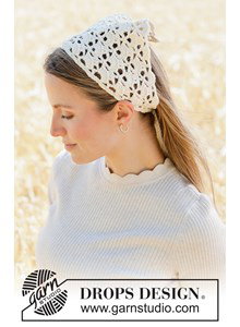 Elegante gehaakte bandana met waaierpatroon