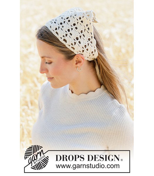 Haakpatroon Elegante gehaakte bandana met waaierpatroon