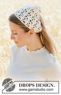 Elegante gehaakte bandana met waaierpatroon