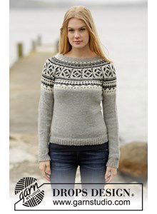 Gebreide trui met noors patroon 