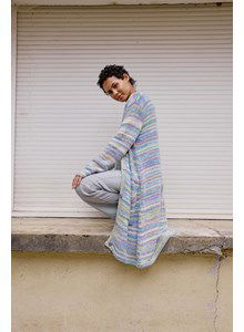 Lang damesvest met V-hals