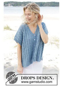 Damesvest met korte mouwen en V-hals