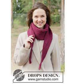 Puntige sjaal gemaakt van Drops Merino extra fine