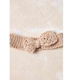Hoofdband met strikje gemaakt van Lang Yarns Baby Cotton Naturally Colored