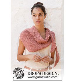 Omslagdoek gemaakt van DROPS Sky