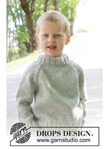 Kindertrui met dubbele halsrand