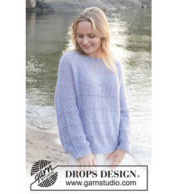 Lavender Oasis Trui gemaakt van Drops Brushed Alpaca Silk