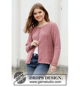 Damesvest Roses at Dawn Jacket gemaakt van Drops Nepal