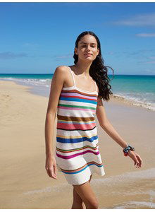 Gestreepte damesjurk