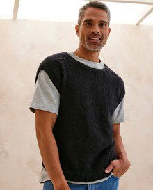 Herenspencer met ronde hals