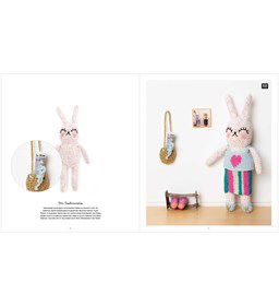 Konijn met rok topje en tas Ricorumi Dress Me gemaakt van Rico Ricorumi Lame