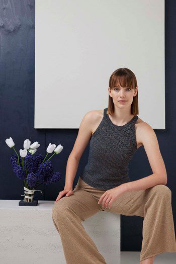 Gemeleerde haltertop Blair