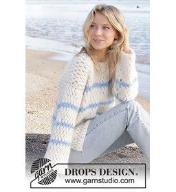 Damestrui in noppenpatroon gemaakt van Haaknaalden