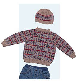 Trui met Muts gemaakt van Lang Yarns Merino 150