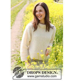 Drops damestrui White Dandelion met split gemaakt van Rondbreinaald nr 4,5