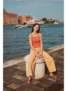 Topje Mirror City met Spaghettibandjes