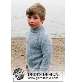 Jongens trui gemaakt van Rondbreinaald nr 5,5