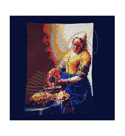 Deken Het Melkmeisje gemaakt van Lang yarns Poseidon