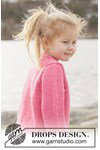 Breipatroon vestje voor kinderen Little Blossom Cardigan van andere kant