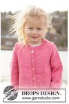 Breipatroon vestje voor kinderen Little Blossom Cardigan van andere kant