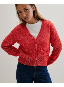 Kort vest met ajourpatroon