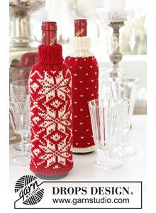 Gebreide flessenhoezen voor Kerst