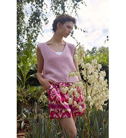 Damestop met v-hals Bloom with Grace gemaakt van Lang Yarns Wooladdicts Bliss