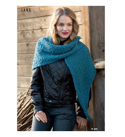 Driehoekige sjaal gemaakt van Lang Yarns Sophia (op=op)