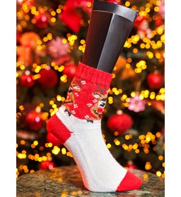 kerstsokken Rudolph gemaakt van Lang Yarns Jawoll