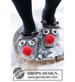 Sloffen gemaakt van Drops Snow - Eskimo