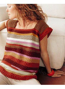 Damesshirt met verticaal zigzagpatroon