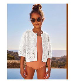 Meisjesvest Faustine met granny squares