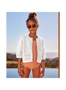 Meisjesvest Faustine met granny squares