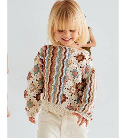 Gehaakt truitje met rechte hals gemaakt van Phildar Phil Origin