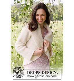 Damesvest gemaakt van DROPS Alpaca Boucle