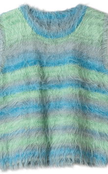 mouwoloze meerkleurige damestrui