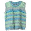 mouwoloze meerkleurige damestrui gemaakt van Lana Grossa Basta, Basta Mista