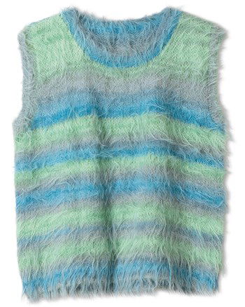 mouwoloze meerkleurige damestrui