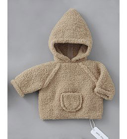 Vest met capuchon voor baby gemaakt van Phildar Phil Douce