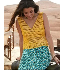 Damestopje met V-hals