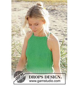 Damestop met punnikranden gemaakt van Drops Paris